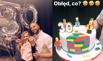 Dumna Agnieszka Kaczorowska chwali się imprezą urodzinową męża. Z okazji 30. urodzin kupiła mu WYMARZONY TORT LEGO