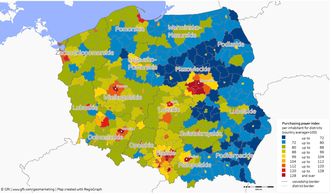 W Polsce rośnie przepaść między biednymi i bogatymi. Linia podziału idzie wzdłuż rzeki