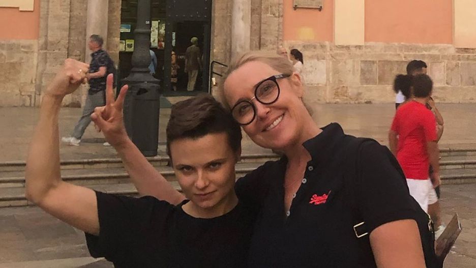 Agata Młynarska z siostrzenicą Alicją Nauman na wakacjach w Hiszpanii