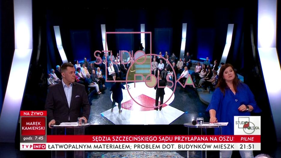 Screen z programu TVP Info "Studio Polska"