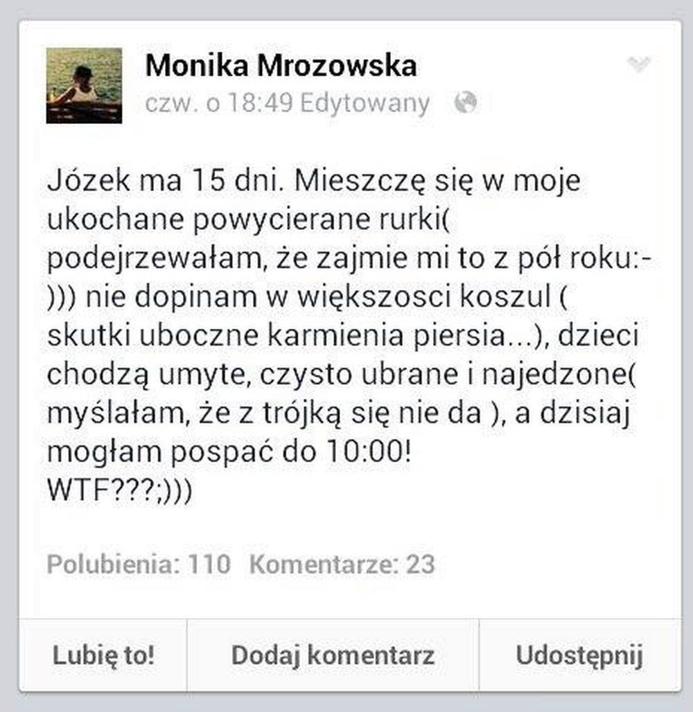 Monika Mrozowska
Fotografia: screen z Facebook.com