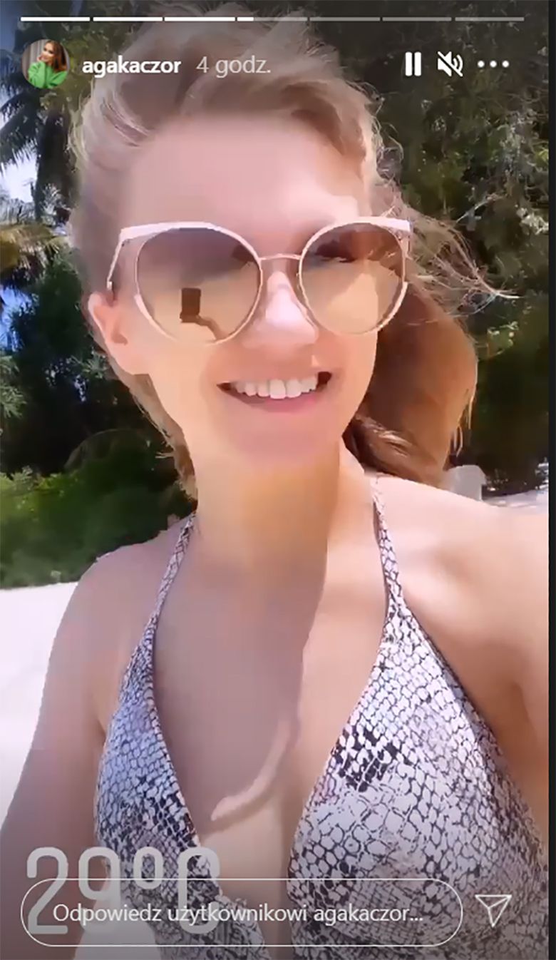 Agnieszka Kaczorowska w bikini na wakacjach