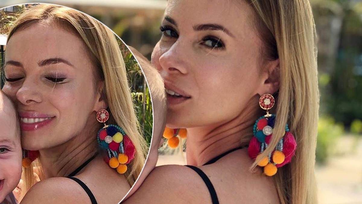 Izabela Janachowska z synem Christopherem