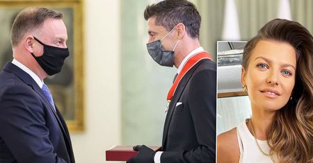 Ania Lewandowska nie przyszła z Robertem do Andrzeja Dudy. Prezydent nie omieszkał o niej wspomnieć