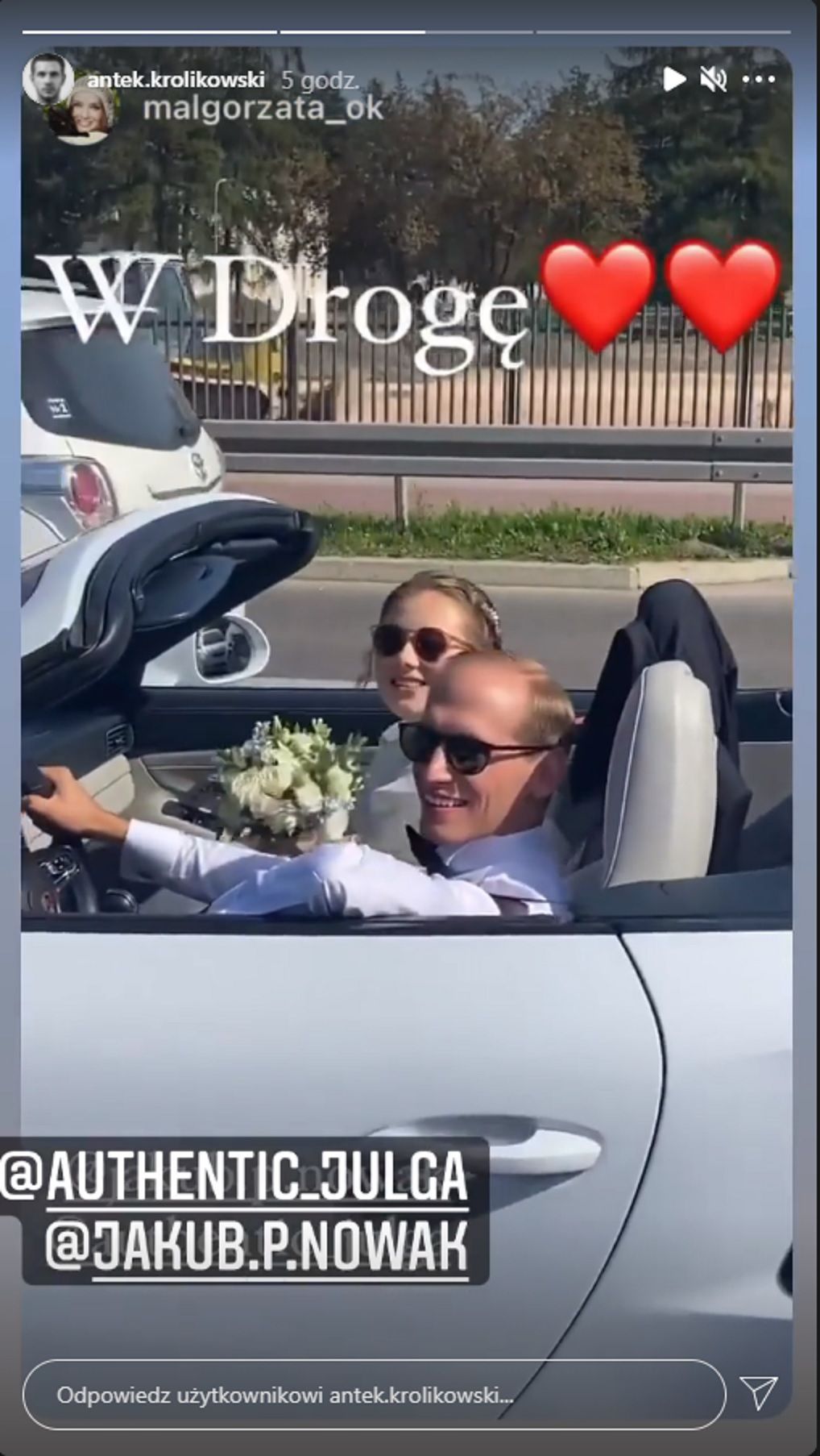 Julia Królikowska i Jakub Nowak jadą do ślubu