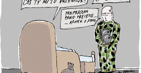 Generał przywiózł Kaczyńskiemu kule. "Przepraszam panie prezesie. To nawyk z armii"