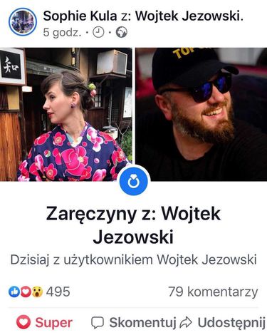 Wojtek Jeżowski i Sophie Kula zaręczyny