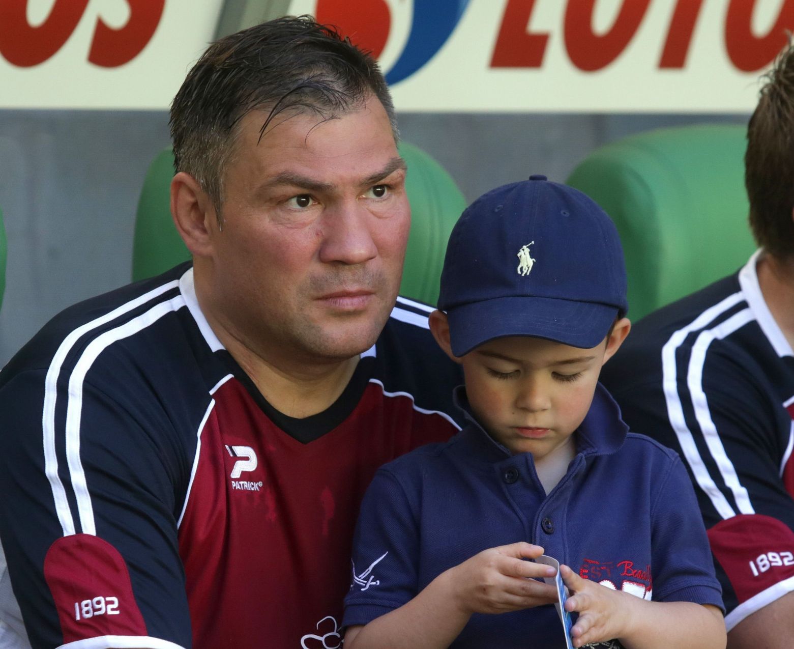 Dariusz Michalczewski z synkiem Darkiem (2014). 