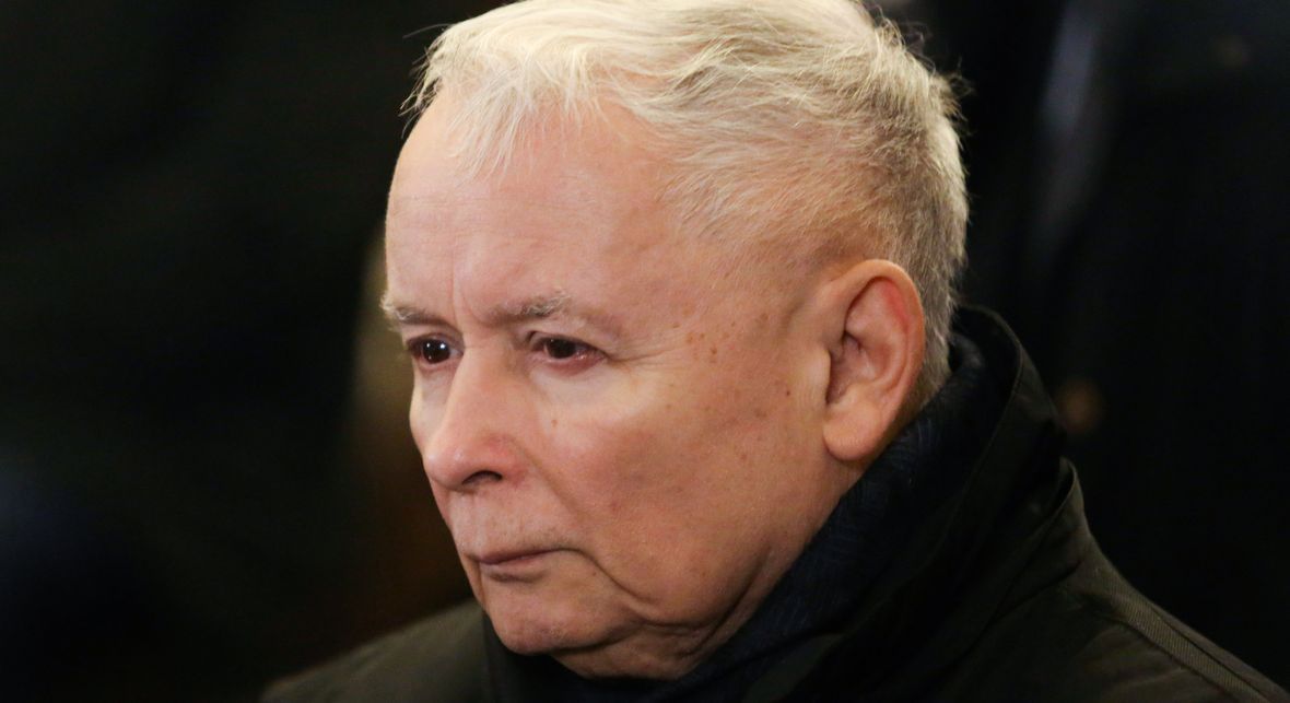 Listopad 2017. Prezes Jarosław Kaczyński podczas mszy w Święto Niepodległości na Wawelu 