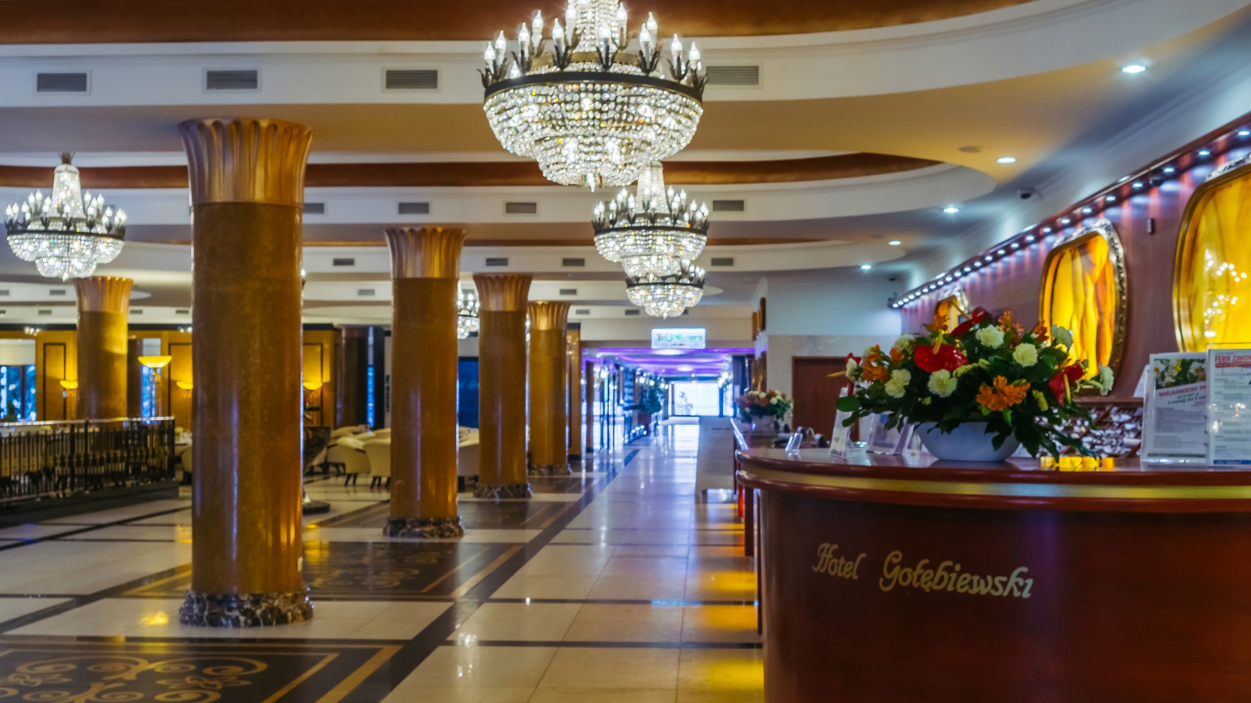recepcja hotelu Gołębiewski 