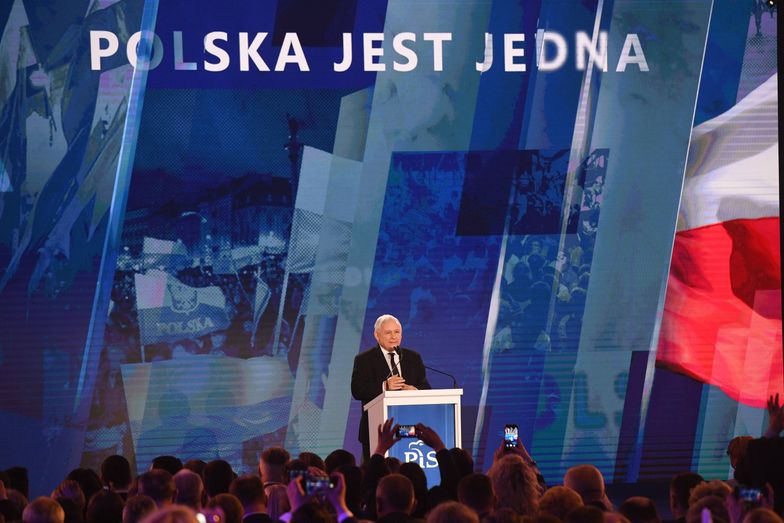 Jarosław Kaczyński na konwencji PiS