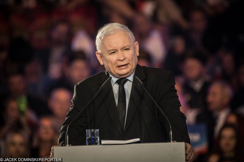 Lublin. Jarosław Kaczyński na konwencji PiS
