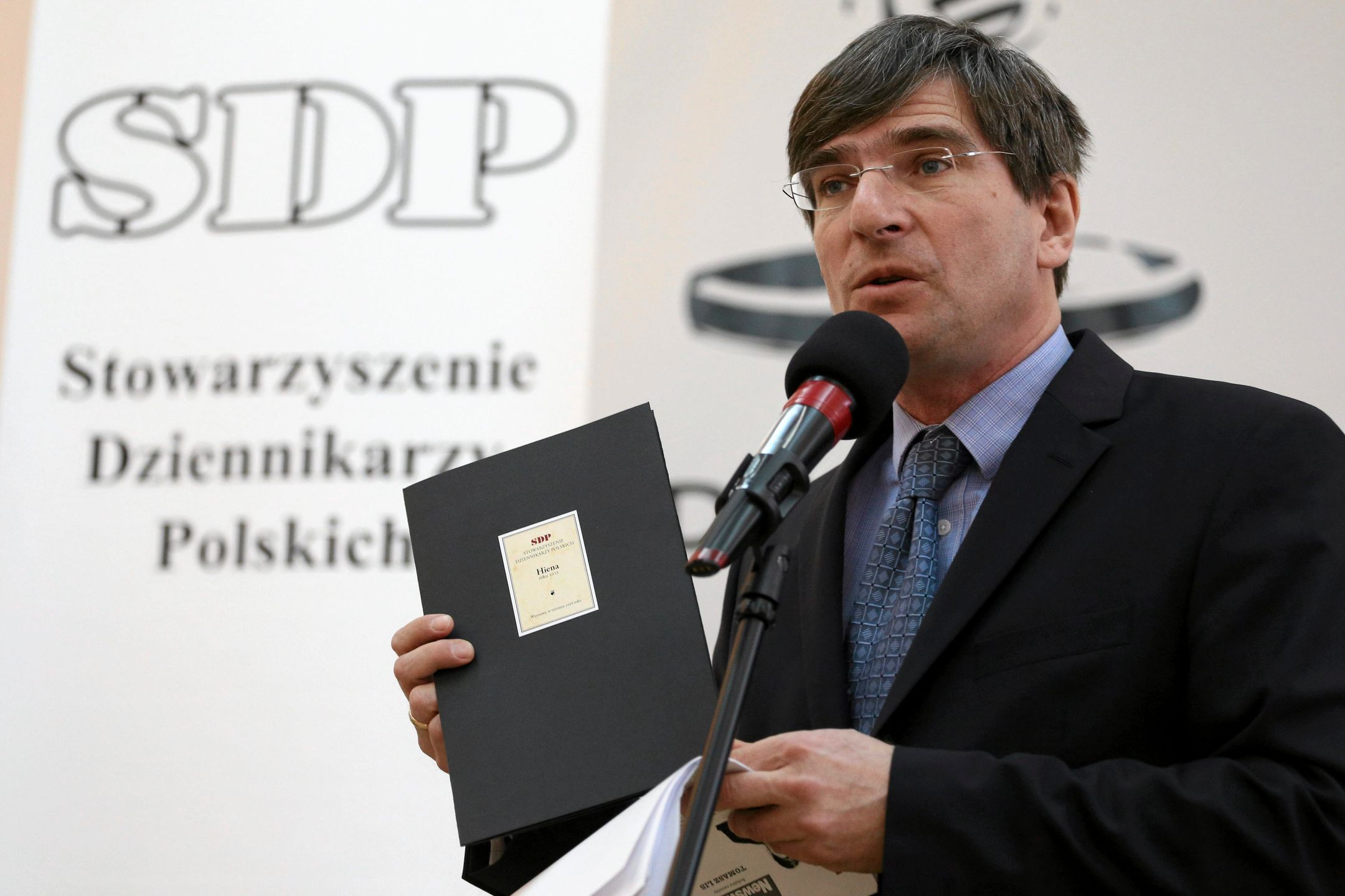Krzysztof Skowroński podczas 24. gali Nagród SDP
