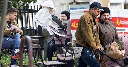 Kasia Warnke i Piotr Stramowski na pierwszym spacerze z dzieckiem! Tabloid oburzony zachowaniem aktora