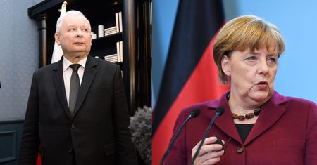Kaczyński spotkał się z Merkel. Komentarze w sieci