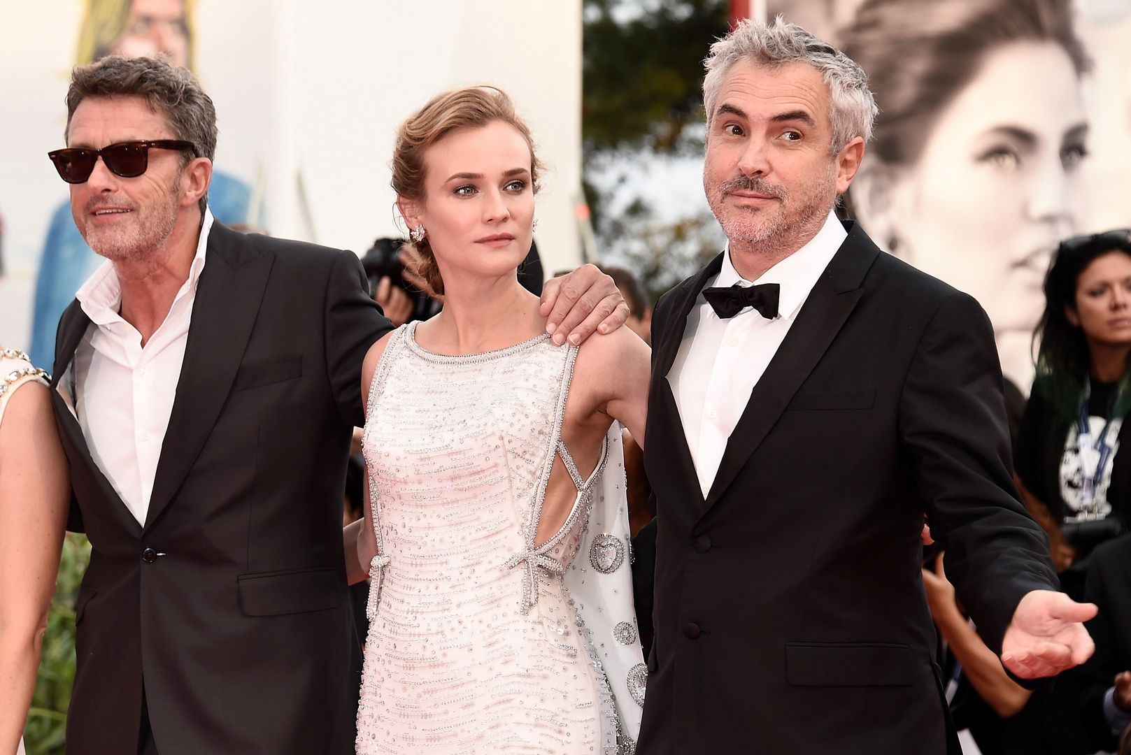 Paweł Pawlikowski, Diane Kruger i Alfonso Cuaron, Wenecja 2015 r.