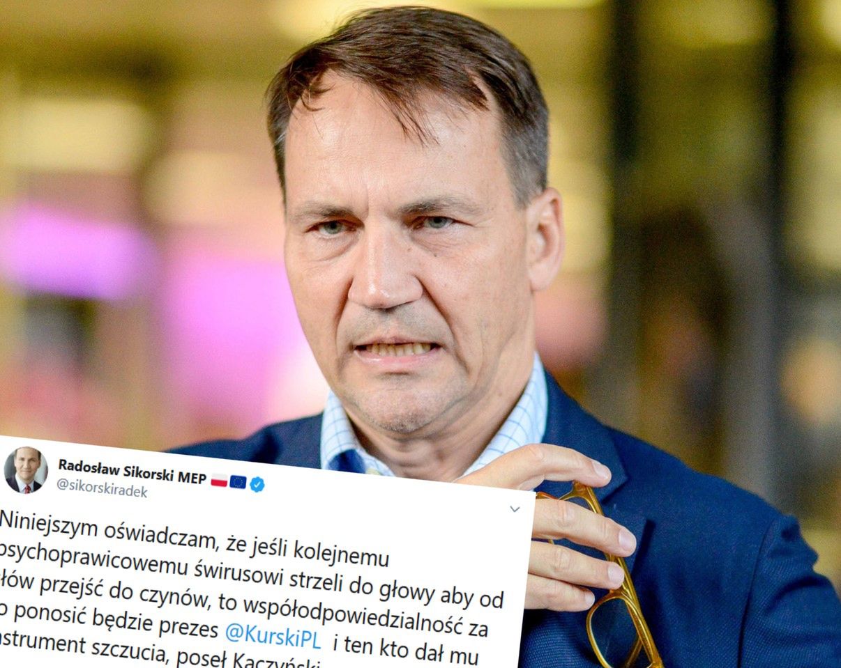 TVP pokazuje zdjęcia europosłów opozycji. Radosław Sikorski reaguje