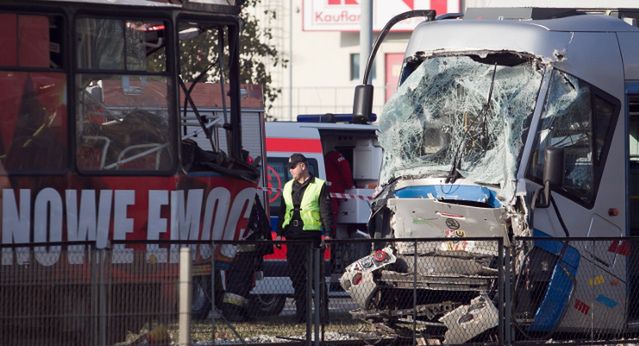 Wielu rannych w wypadku tramwajów