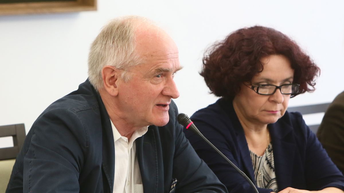 Krzysztof Czabański, przewodniczący RMN  i Elżbieta Kruk