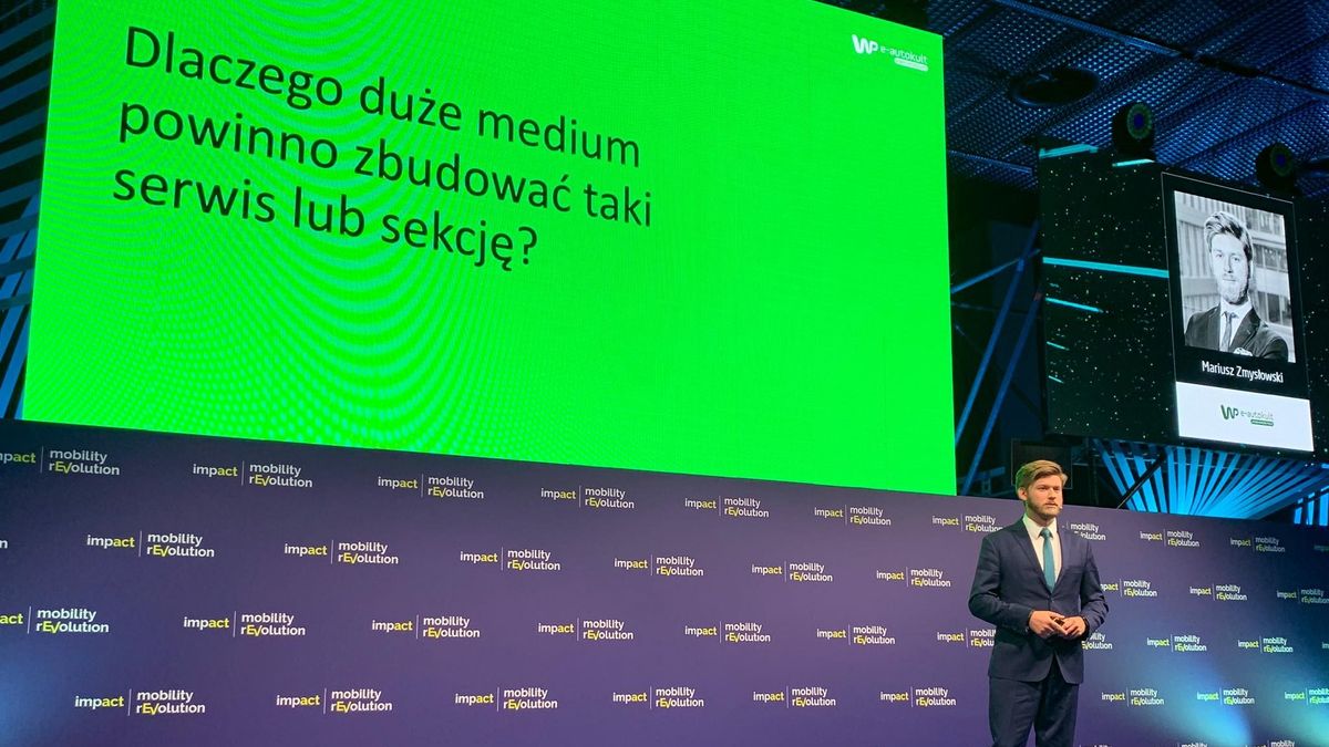 Redaktor naczelny autokult.pl Mariusz Zmysłowski podczas Impact Mobility rEVolution'19.
