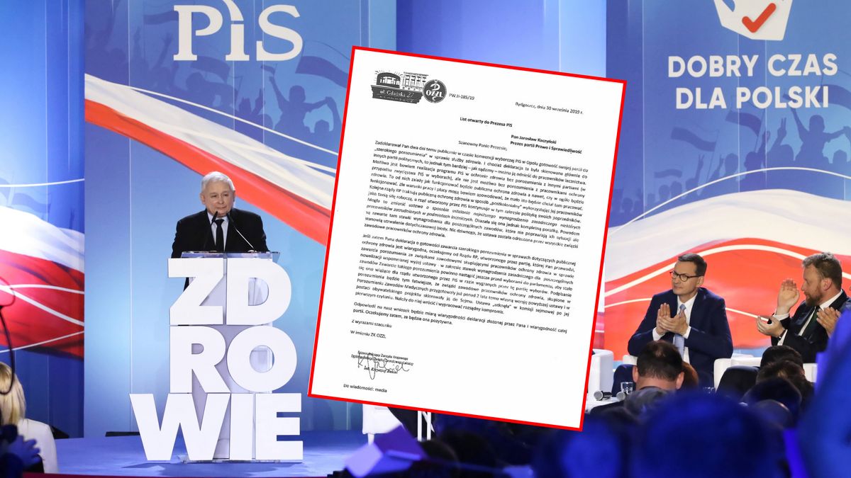 Lekarze z OZZL wysłali list do prezesa PiS.
