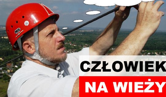 Desperat wdrapał się na wieżę radiową - trwają negocjacje