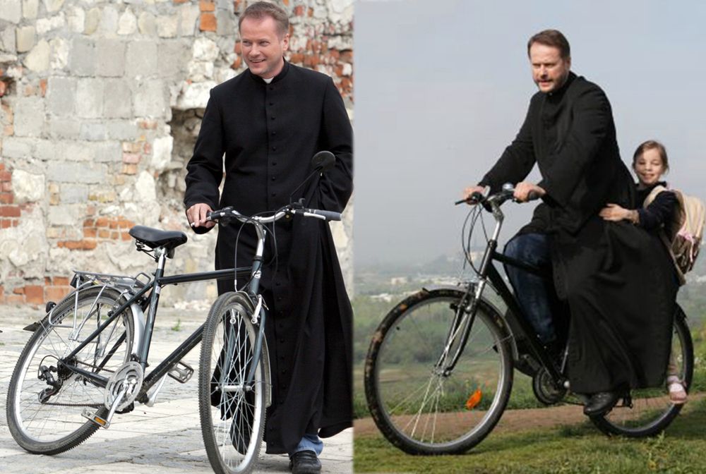 Ojciec Mateusz zajeżdża swoje rowery