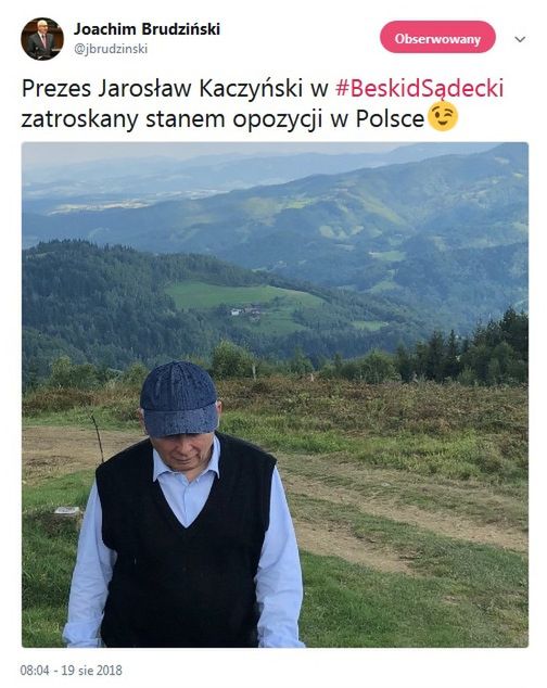 Jarosław Kaczyński na urlopie. Joachim Brudziński wstawił zdjęcia na Twitterze