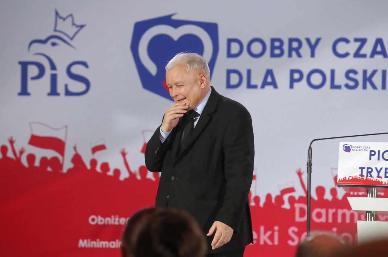 Jarosław Kaczyński na konwencji okręgowej PiS w Elblągu