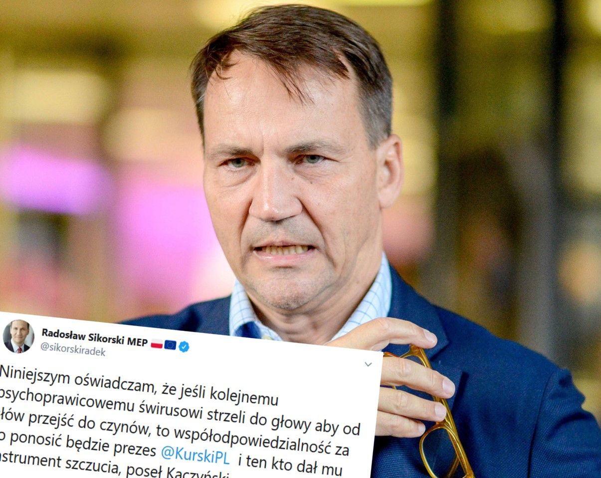 TVP pokazuje zdjęcia europosłów opozycji. Radosław Sikorski reaguje