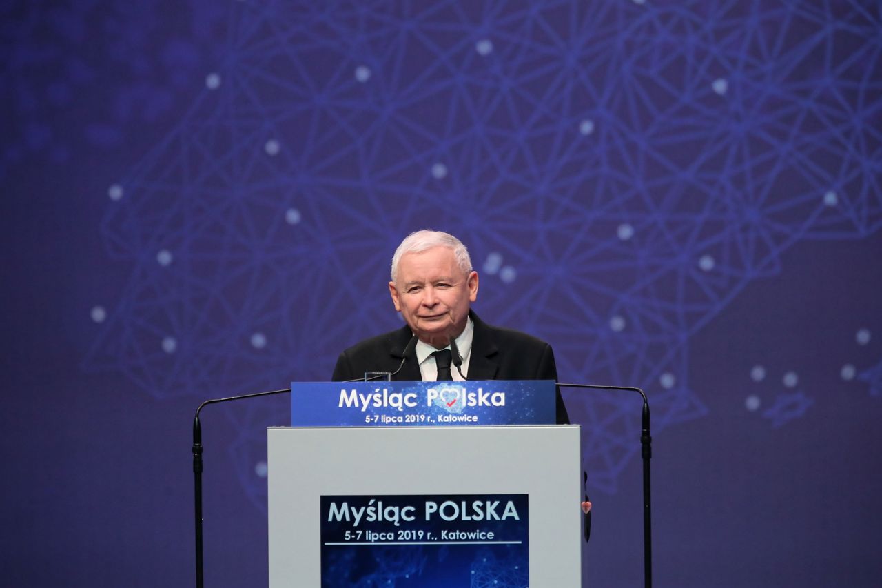 Katowice. Jarosław Kaczyński rozbawił tłum. Przytyk do opozycji