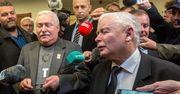 Jarosław Kaczyński zobaczył koszulkę Lecha Wałęsy. Reakcja bezcenna