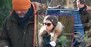 Mąż rozgrzewa Martę Kaczyńską w mroźny dzień. Paparazzi przyglądali się z niedowierzaniem