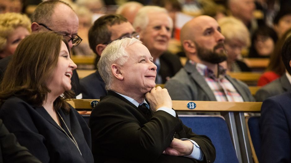 Prezes PiS Jarosław Kaczyński ma powody do zadowolenia