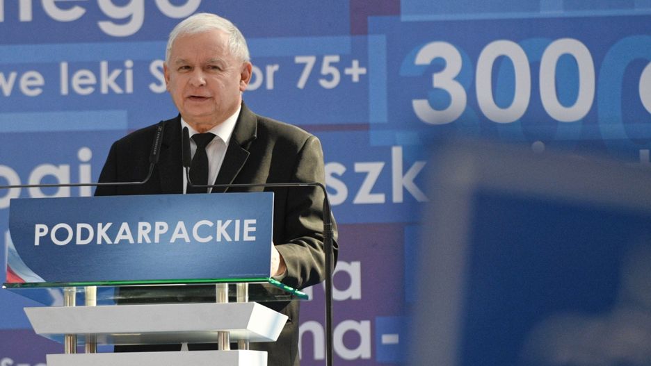 Jarosław Kaczyński przemawiał na konwencji PiS w Jesionce k. Rzeszowa