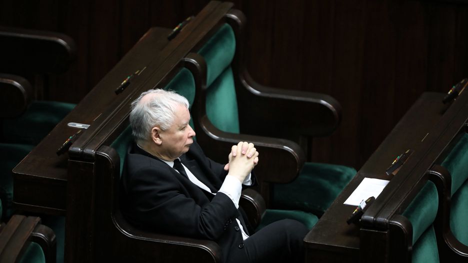 Jarosław Kaczyński w Sejmie, 6 kwietnia 2020 r.
