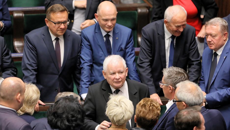 Jarosław Kaczyński w gronie współpracowników