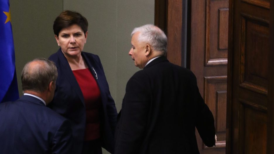 Premier Beata Szydło i prezes PiS Jarosław Kaczyński