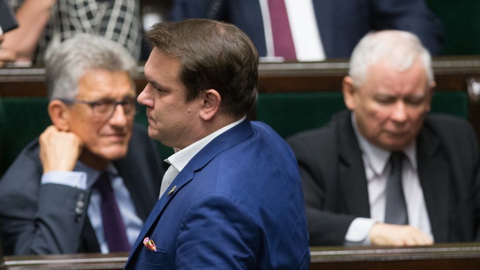 Dominik Tarczyński po wysłuchaniu reprymendy od Jarosława Kaczyńskiego