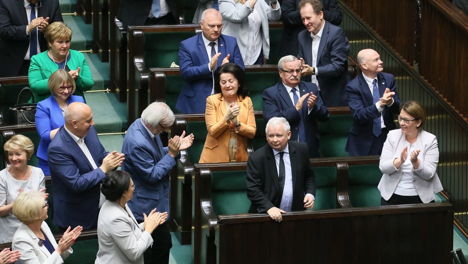 Prezes PiS Jarosław Kaczyński w Sejmie