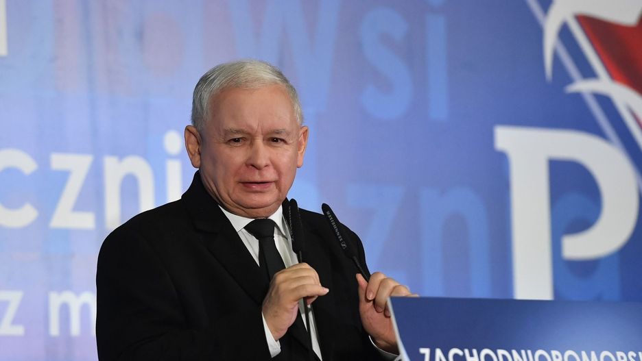Jarosław Kaczyński przemawia na konwencji PiS w Szczecinie