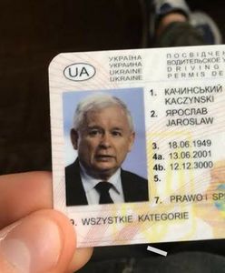 Prawo jazdy Jarosława Kaczyńskiego do kupienia. "Chodzi po 3 zł na Ukrainie"