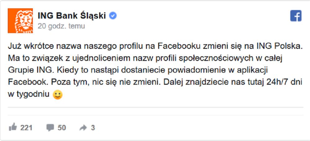 ING Bank Śląski zmienił nazwę 