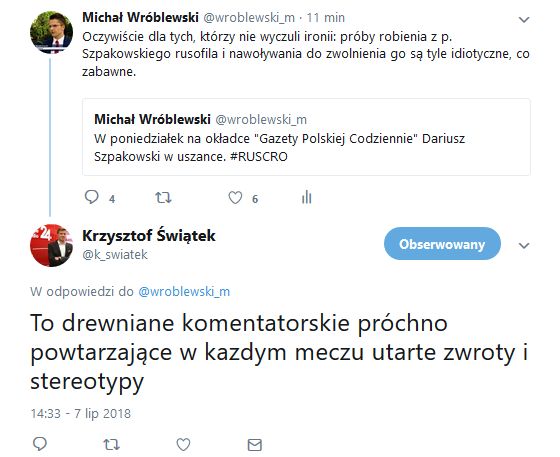 Wpis na Twitterze 