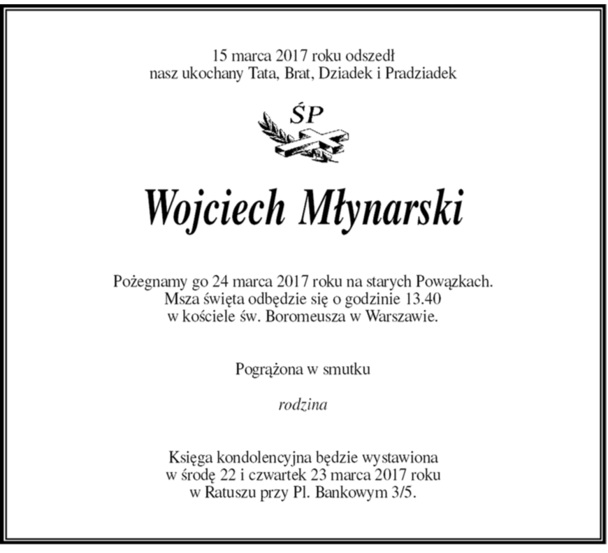Pogrzeb Wojciecha Młynarskiego