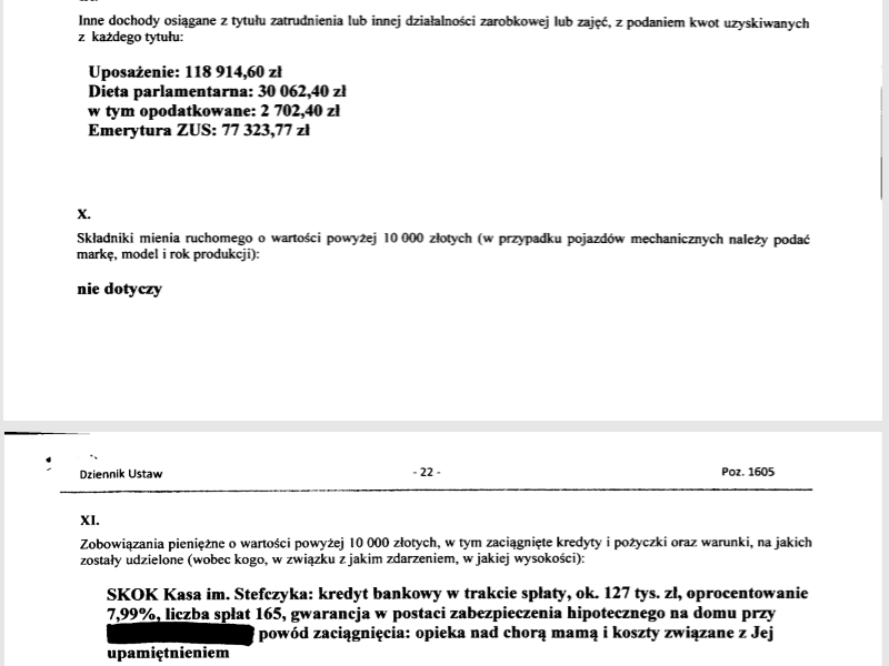 Oświadczenie majątkowe prezesa PiS za 2017 rok 