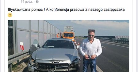 Krzysztof Rutkowski miał wypadek w drodze do Bydgoszczy