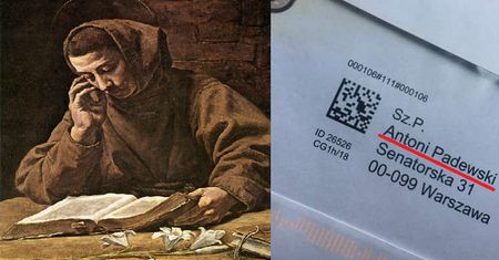Pomyłka urzędnika. Wysłał list do św. Antoniego