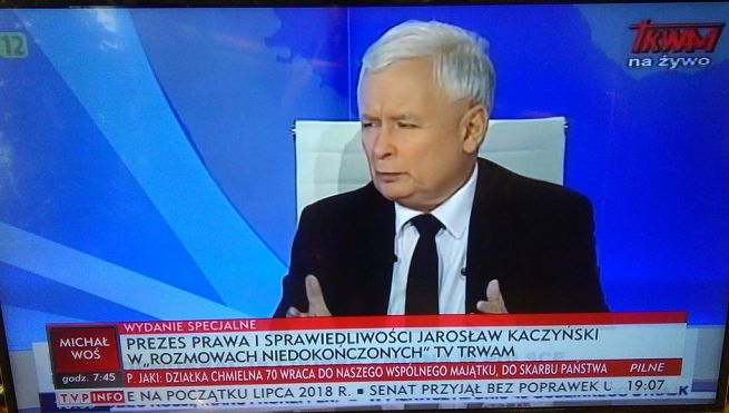Jarosław Kaczyński w TV Trwam i TVP Info