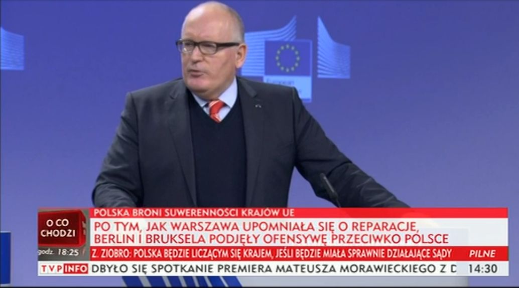 Po decyzji KE w sprawie Polski w TVP Info zaczęło się szaleństwo. Zobacz, co wyczytaliśmy ze słynnych pasków
